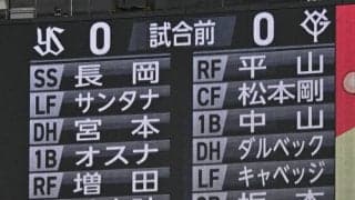 【巨人】先発田中将大、松本剛２番中堅で７試合ぶり復帰、４番DHダルベック／スタメン