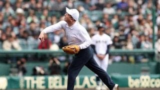 【センバツ】全盲の河合純一スポーツ庁長官開幕戦始球式「30、40年ぶりに投げました」会場拍手