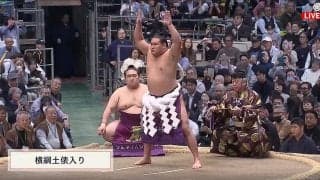 大相撲中継で“人気お笑い芸人”が「見つかってしまった」 横綱土俵入りで拍手する姿に「めっちゃ抜かれてる」話題