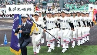選抜が開幕「早く試合がしたい」神戸国際大付、東洋大姫路堂々と行進