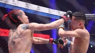 ＢＤ　元アイドルが衝撃の完勝　“叛逆の悪童”に右フック一閃でダウン奪取　金網上がり雄たけび