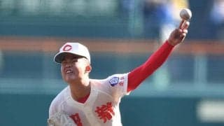 智弁学園が初戦突破　注目左腕の杉本真滉が３安打完封　花巻東の強力打線を寄せつけず