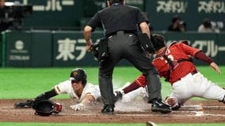 【巨人】松本剛が８回に足で１点をもぎ取り勝ち越し　挟殺プレーも失策で進塁＆本塁ヘッスラ　