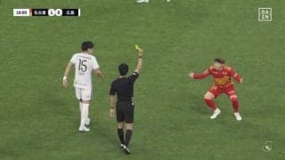 「なんでカード出たんや」「足裏か？」名古屋FW、“軽い接触”がイエロー判定で不服アピール「厳しいジャッジ」ファンも困惑