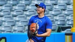 大谷翔平がサッパリ短髪で登場　古巣エ軍とのオープン戦…長い襟足→爽やかにカット