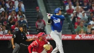 大谷翔平、短く切ったニューヘアで走者一掃二塁打　約188キロの弾丸ライナーで３回に10点
