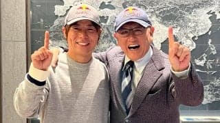 勝田貴元、モリゾウにWRC優勝を報告