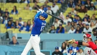 大谷翔平が左中間フェンス直撃の二塁打　２打数１安打で交代、順調に二刀流調整へ　