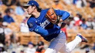 大谷翔平が三者凡退発進→第１打席は見逃し三振　２番・トラウトをフルカウントから空振り三振　今年初の二刀流は本拠地マウンドに地元ファン大歓声