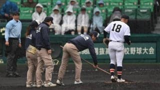 雨でセンバツ第3試合中止　専大松戸－九州国際大付　26日に順延