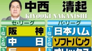 【中西清起】虎が攻守頭１つ抜けている　怖いのは大きなけが／阪神順位予想