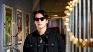 山本由伸　球場入りファッションがめちゃオシャレ！佐々木朗希ははにかみながら？球団史上初の３連覇へド軍がクラブハウスに特別演出