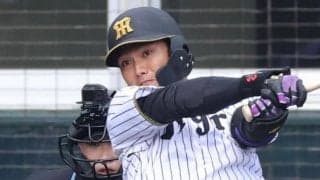 阪神２軍　西純の連続安打が死球でストップ　すっぽ抜けが背中直撃　押し出しで連続打点は継続