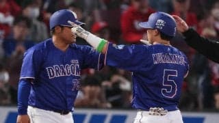 【中日】遊撃争い制した村松開人が先制打「とにかく必死でした」開幕スタメンで結果