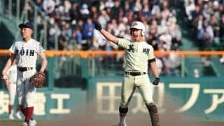 七回無死満塁の好機で打席に　英明の松本「いい当たりでしたが…」