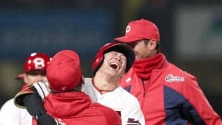 広島・勝田成「自身初のサヨナラ打。夢かなと思ってます。本当に、まさか、あそこで打つと思わなかった」