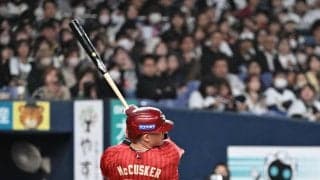 【楽天】新助っ人のマッカスカー、開幕４番であいさつ代わりの２安打４打点「素晴らしい試合」