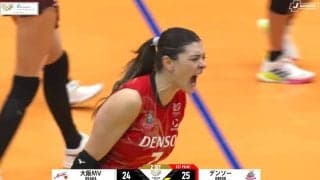 「あああーーー！！！」女子バレーで情熱的な大大絶叫！ スパイク決めて雄たけびに「うわぁ、強烈でした」実況驚き