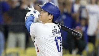 大谷翔平が１３打席ぶり安打　二塁に滑り込んだ際に珍ポーズ？で固まる場面も　内角高めに詰まりながらも左前へ