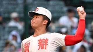 【センバツ】智弁学園先発のエース杉本真滉が７回を投げ11安打７失点、128球で降板