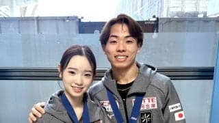 【フィギュア】「ゆなすみ」が仲良く帰国　森口澄士はご褒美ビールを堪能「ゆなちゃんにもらった」