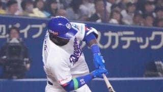 【中日】サノ-、１号ついに出た！初安打が弾丸ライナーアーチの先制弾「1本出てホッとしたよ」