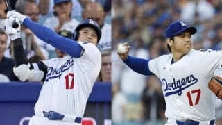 大谷翔平が泥だらけの今季初勝利！　雨中の熱投６回１安打無失点６Ｋ　打っても１安打＆３出塁→二盗を試みる場面も　３年ぶり二刀流開幕で真価発揮