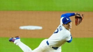 最遅111キロ…大谷翔平カーブ多投「脱力二刀流」で今季初勝利「軽く投げて」フルシーズン登板へ