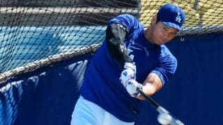 大谷翔平が珍しく屋外で打撃練習　柵越え10本、敵のガーディアンズ選手も目が釘付け