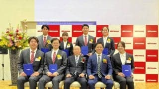 東京、パリ五輪代表の競泳・池本凪沙らがミキハウス入社式出席　２８年ロス五輪へ、池本「個人で出られるような結果を残していきたい」