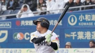 【ソフトバンク】海野隆司が今季１号２ラン「とにかく追加点を」元チームメート宮崎の直球を強振