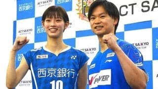 バド渡辺勇大選手ACTSAIKYO新加入　田口真彩選手とペア