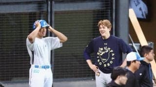 日本ハム　万波にオリックス・九里が謝罪　前日の試合で死球→一夜明けて和やかムードに　レイエスもニッコリ対応