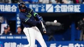 【ヤクルト】サンタナ、打球処理の際に右足首をひねるもプレー続行　その後第１打席で右前打