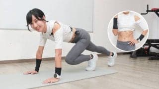 プランクしてトコトコ歩くと…腹筋への刺激大！お腹の引き締めトレーニング（2種）