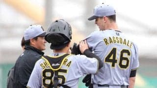 阪神・ラグズデール　アクシデントも立ち直った　強風＆送球直撃、折れたバットも当たりかけたけど５回３失点