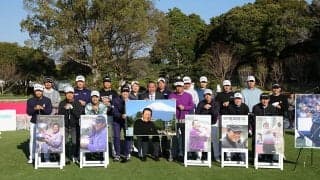 「ここは決意の場所」プロ18人が惜別ショット ジャンボさん追悼セレモニー