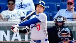 大谷翔平、イチロー氏に並ぶ43試合連続出塁　日本人最長…第1打席でいきなり達成