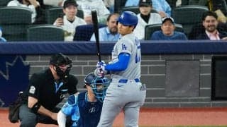 大谷翔平、第１打席は四球　日本人選手最長タイの43試合連続出塁　第２打席三振、第３打席死球