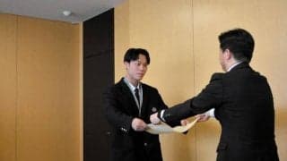 松江西の兵主選手、高校ボクシング選抜大会で優勝　松江市長が表彰