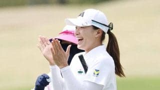 渋野日向子「そりゃもう上で戦えるように」「まぁ、口だけはね（笑い）」／一問一答