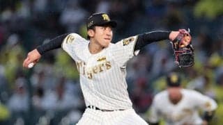 阪神・茨木が６回５安打無失点でプロ初勝利の権利をゲット　雨中の六回２死満塁を空振り三振で切り抜ける　９６球の力投で女房役の坂本もガッツポーズ