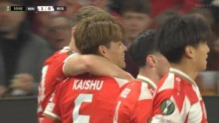 「カイシュー・サノ！」現地実況も虜にした衝撃ミドル…佐野海舟が「ワンダフルゴール！」サポーターは総立ちで熱狂