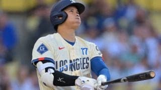 大谷翔平が4号先頭弾　日本人最長45戦連続出塁、4の2で打率.283…ド軍2連勝、貯金8