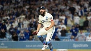 ドジャースのベシア、誕生日に今季初セーブ　９回２死一、二塁から三振締め「闘争心を忘れずに」