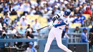 大谷翔平、第１打席で今季第5号の先頭打者アーチ放つ　２試合連続弾で先発佐々木朗希を強力援護