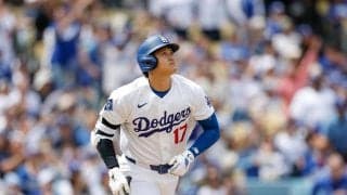 大谷翔平、第２打席は四球で２打席連続出塁　第１打席で今季第５号の先頭打者アーチ