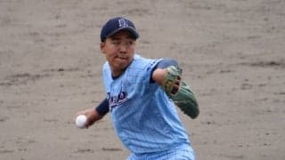 元プロ監督率いるびわこ成蹊スポーツ大の最速151キロ右腕に9球団のスカウトが集結！高校時代は公式戦登板ゼロ【京滋大学野球】