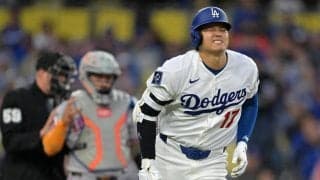 大谷翔平、３戦連発ならず　右肩に死球で47試合連続出塁　死球後もフル出場で16日に先発予定