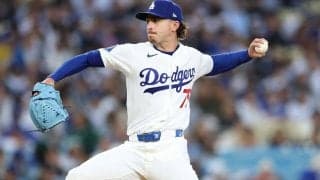 「なんてパフォーマンスだ！」ドジャースに新たに現れた“エース左腕候補”にファン興奮「8回を完全に支配していた」「もっと投げるのが見たい」佐々木の先発ローテ争いに影響も